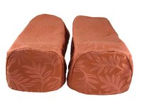 View Item Leaf Design Pair of Arm Caps (Terracotta)